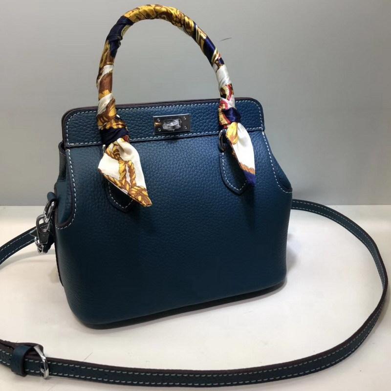 New 's First-layer Cowhide Lychee Pattern Skin Milk Bag Box Portable Single-shoulder Diagonal Leather Women's