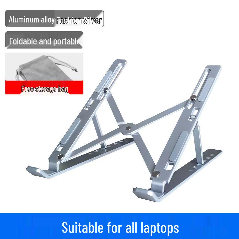 18-Inch Adjustable Aluminum Laptop Stand with Cooling Function
