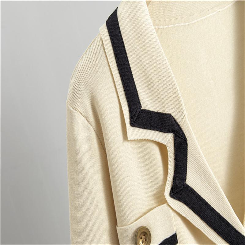 Autumn And Winter Knitted Wide Leg Pants Two Piece Suit Short Style Small Fragrance Fashionable Casual Suit For Women