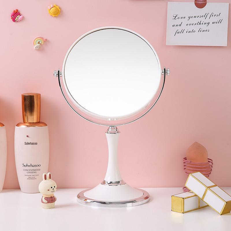 

Double-Sided Magnifying Vanity Mirror with Storage for Makeup and Dressing Table