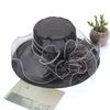 Beach Hat Floral Design Sun Protection Adjustable Organza Thin Elegant Sun Cap Fashion Accessories