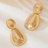 High-End European & American Water Drop Glossy Earrings: Exaggerated Style for Versatile Women's Party Looks