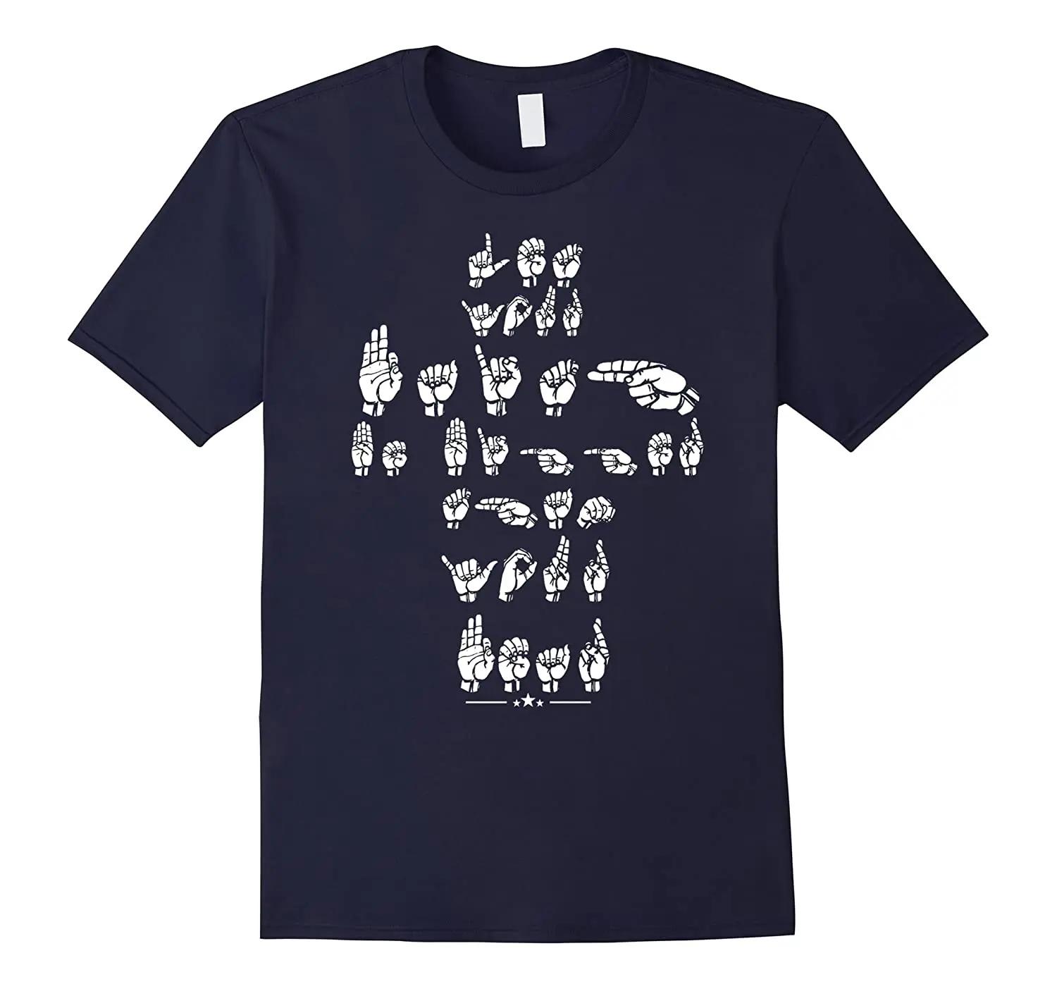 Let Your Faith Be Bigger Than Your Fear Unique ASL Quote Art TShirt Summer Cotton ONeck Short Sleeve Mens T Shirt New S3XL S