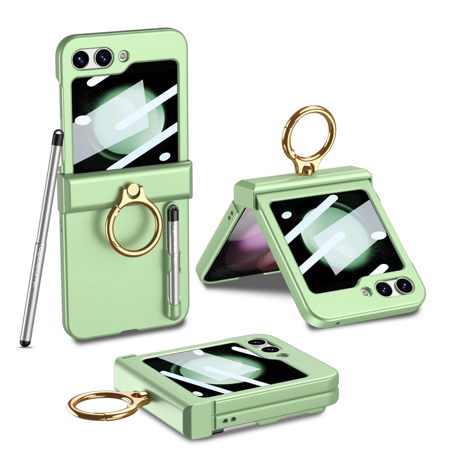 

Drop-Proof Phone Case for Samsung Flip5 with Magnetic Hinge, Frosted Finish, Full Coverage, and Pen Slot Samsung Flip5