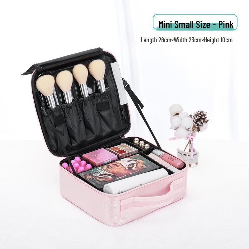 Doppellagige Make-up-Aufbewahrungstasche mit großem Fassungsvermögen