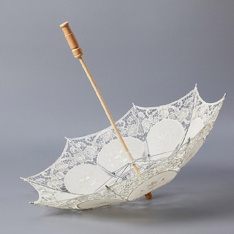 Lace Parasol Elegant Lace Umbrella for Outdoor Party Photo Props Decorative Parasol Lacework Umbrella for Garden