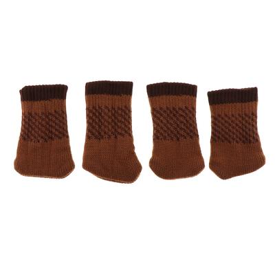 4 szt. Dwuwarstwowe skarpetki na nogi Wełniane dzianinowe Nóżki stołu Rozciągliwe Pasują na obwód 6-18 cm Nogi meblowe