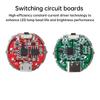 3-Gang Taschenlampen-Antriebsmodul 2-Gang-Treiberplatine Zubehör mit Schalter Lade-Integrierte PCB für 10W Lampenperlen