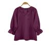 ZANZEA Women Casual V-Neck Solid Color Loose Long Sleeve Blouse