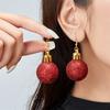 Merry Christmas Colorful Light Bulb Ball Shaped Drop Earrings for Women Luxury Creative Earrings Girl New Year Party Jewelry
