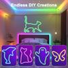 RGB LED Strip Flexible Silicone Neon LED Sign Lights Lamp Rope Waterproof Dimmable Remote Control USB 5V 108Leds/M Room Decor