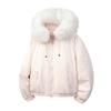 Winter Couple's Hooded Fur Collar Cotton Jacket – Stylish, Thick, and Warm with Detachable Design