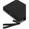 Daks Black Leather Clutch With Embossed Pattern Dbba4f481bk