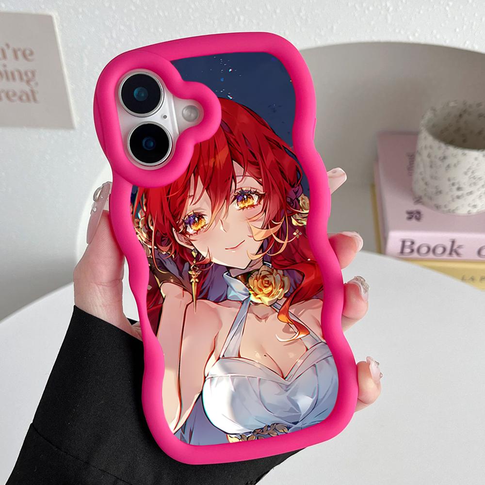 

HSR Himeko Wavy Edge TPU Mobile Phone Case for iPhone 17 16 15 14 13 12 11 Air Pro Max Plus Colorful Cover iPhone 11 Pro Max