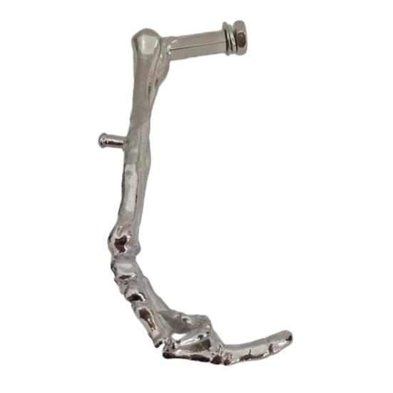 Skeleton Middle Finger Motorcycle Kickstand Heavy Duty Universal Motorbike Alloy Foot Support Stand Motorbike Accessories