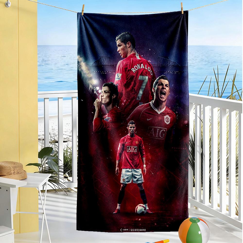 Cristiano Ronaldo Beach Towel Quick-Dry Soft Microfiber Comfortable Lightweight