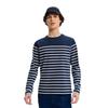 Aigle Casual [Official] Yarn-Dyed Long Sleeve Striped T-Shirt, RP, Men's, Navy