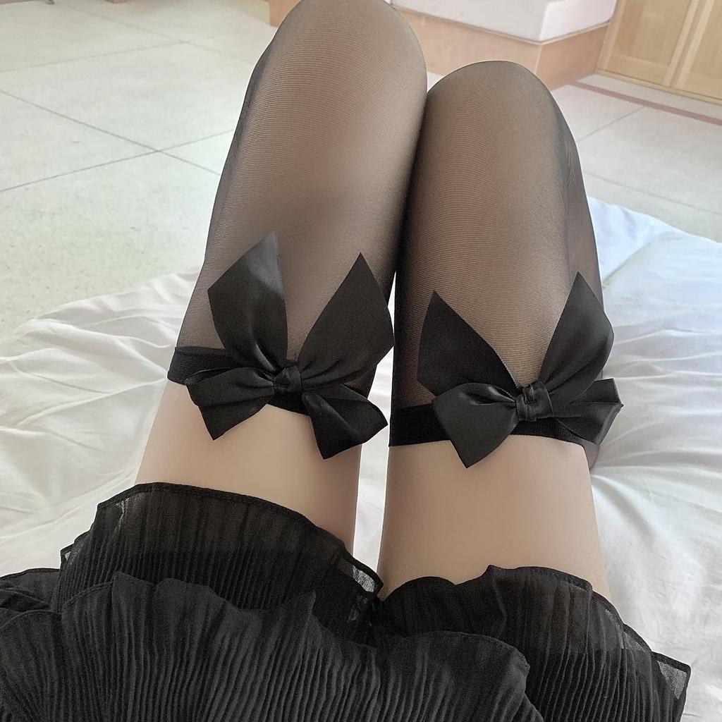 Susheng Sexy Summer Lace Fishnet Over-the-Knee Black Stockings A8