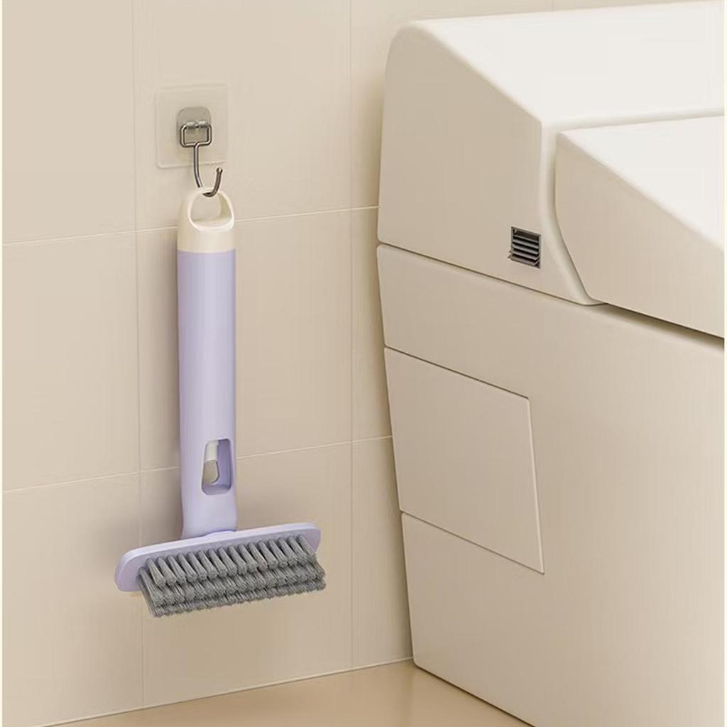 Multipurpose Bathroom Tile Floor Gap Cleaning Brush Rotating Crevice Brushes with Scraper Strong Bristles Cleaning Supplies