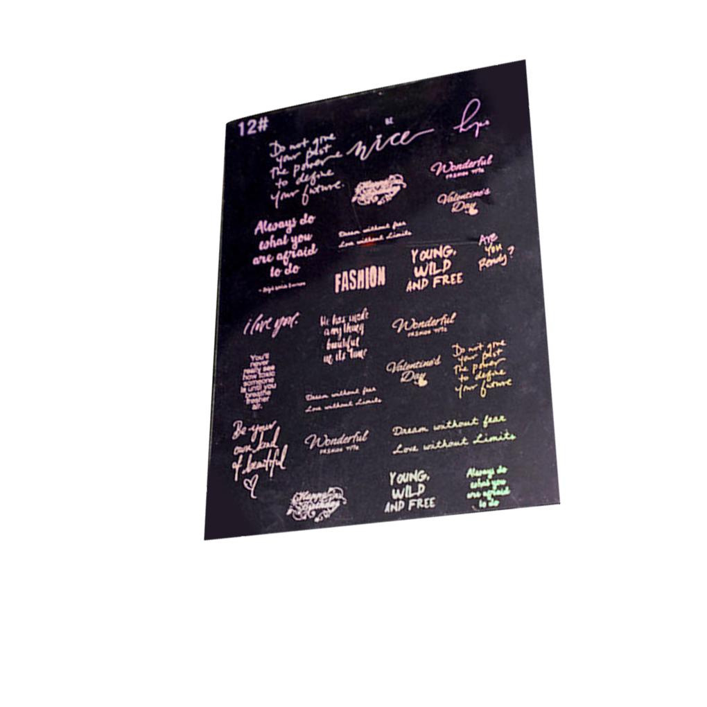 Transparent Stickers with Multiple Pattern DIY Accessory Durable Colorful Crafts Nail Decoration Gift Packaging Multi-Purpose