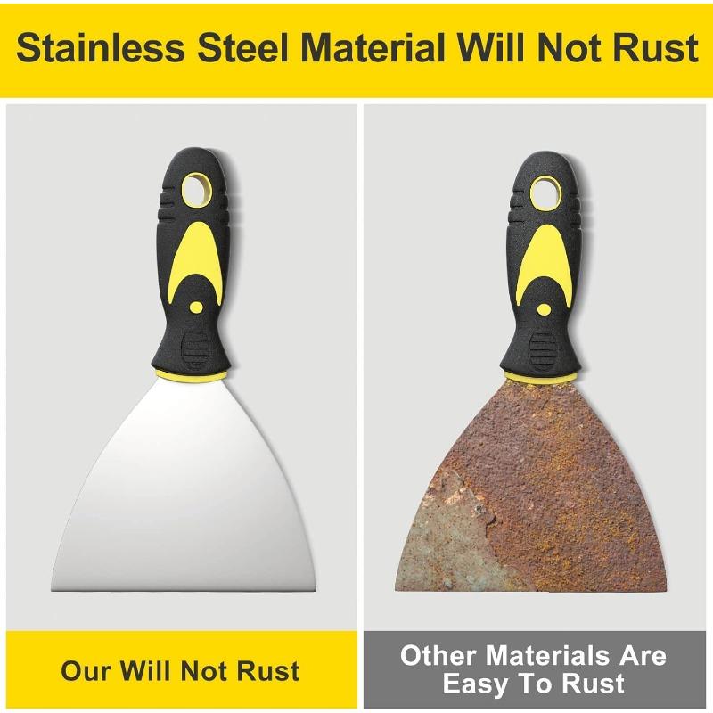 5 szt. gumowy skrobak nadaje się do skrobaka do szpachli, bardzo odpowiedni do naprawy płyt gipsowo-kartonowych, usuwania tapet, usuwania brudu itp.