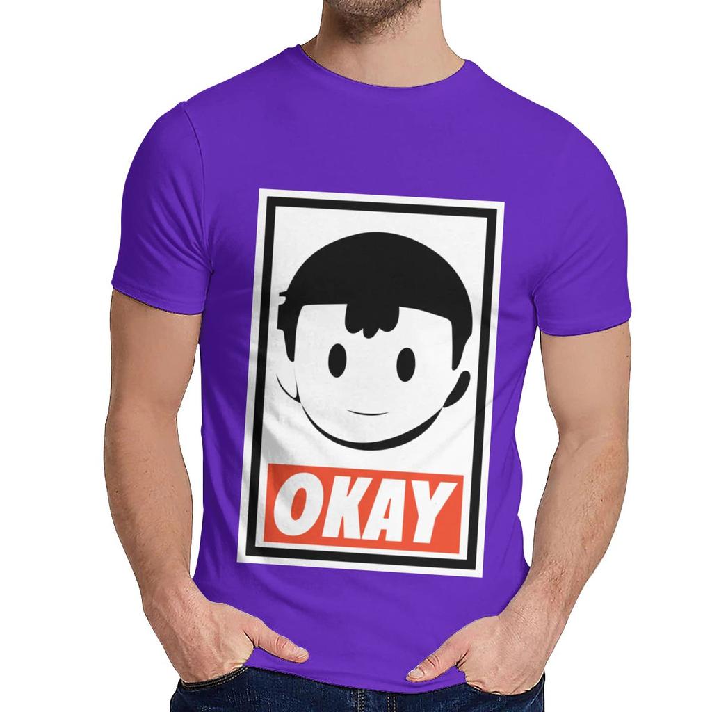 3D Print Okay T Shirt Earthbound Mother Rpg Ness T Shirt Unisex Hipster Natural Cotton T