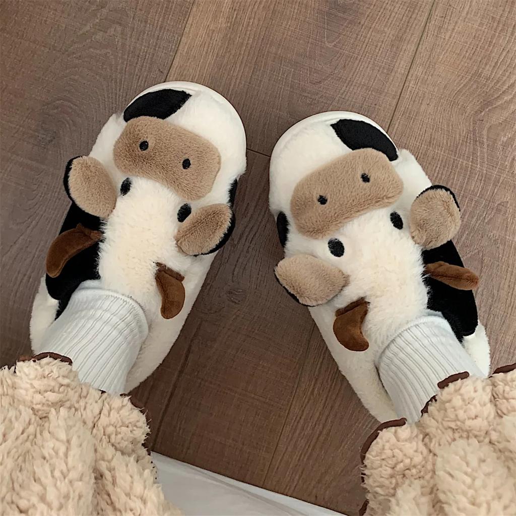 Boys Girls Slippers Fashion Cute Milk Slippers for Indoor Bedroom Living Room Plush Fluffy Comfy House Slippers for Kids