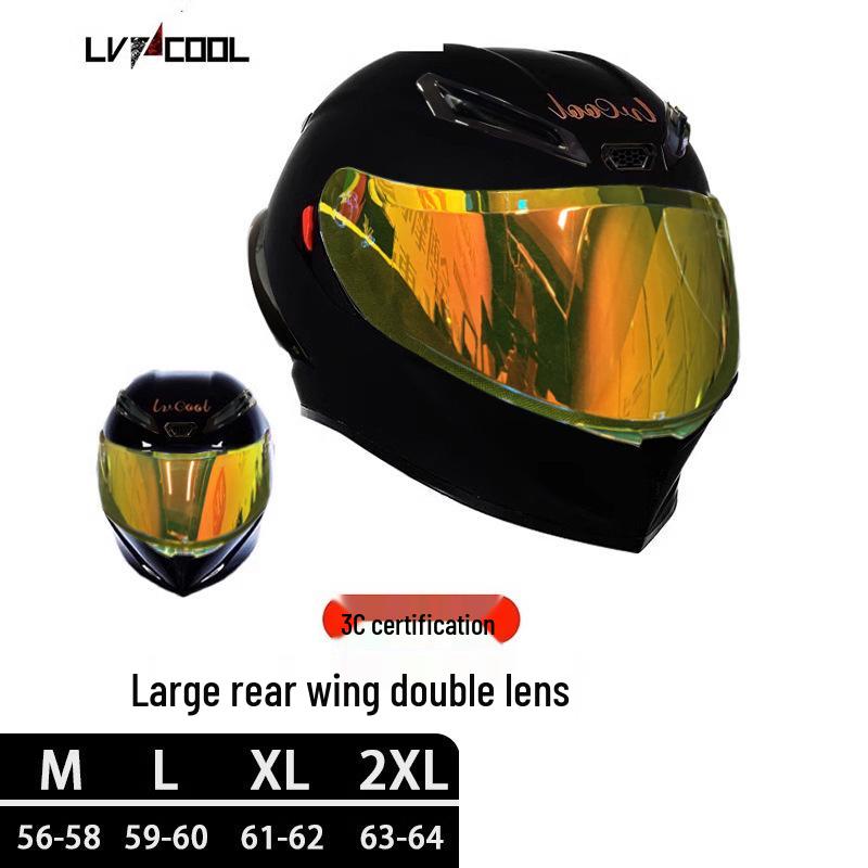 Unisex Carbon Fiber Full-Face Motorcycle Helmet with Bluetooth & Anti-Fog, 3C Certified for All Seasons