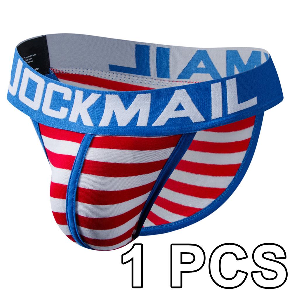 Trosor JOCKMAIL Randmönster för män Herrkalsonger Lågfärgade Andningsbyxor Sportkalsonger