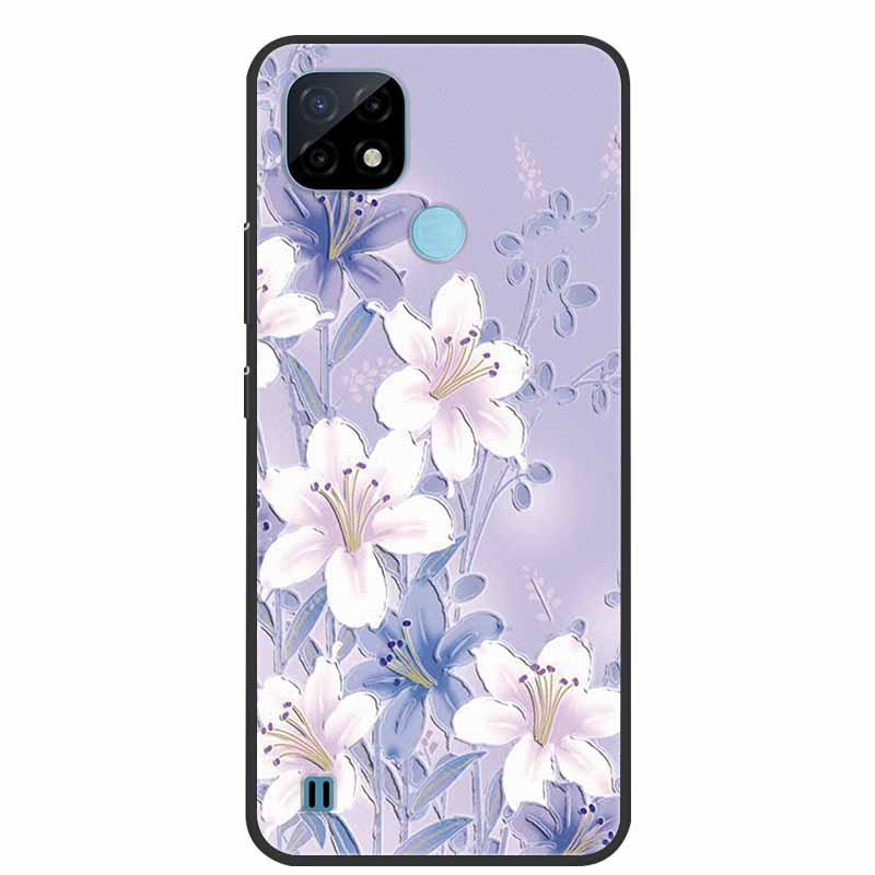 For Realme C21Y Case 3D Flower Emboss Soft Silicone Phone Case For OPPO Realme C21Y RMX3261 Capa TPU Funda Realmi C21 Y Coque