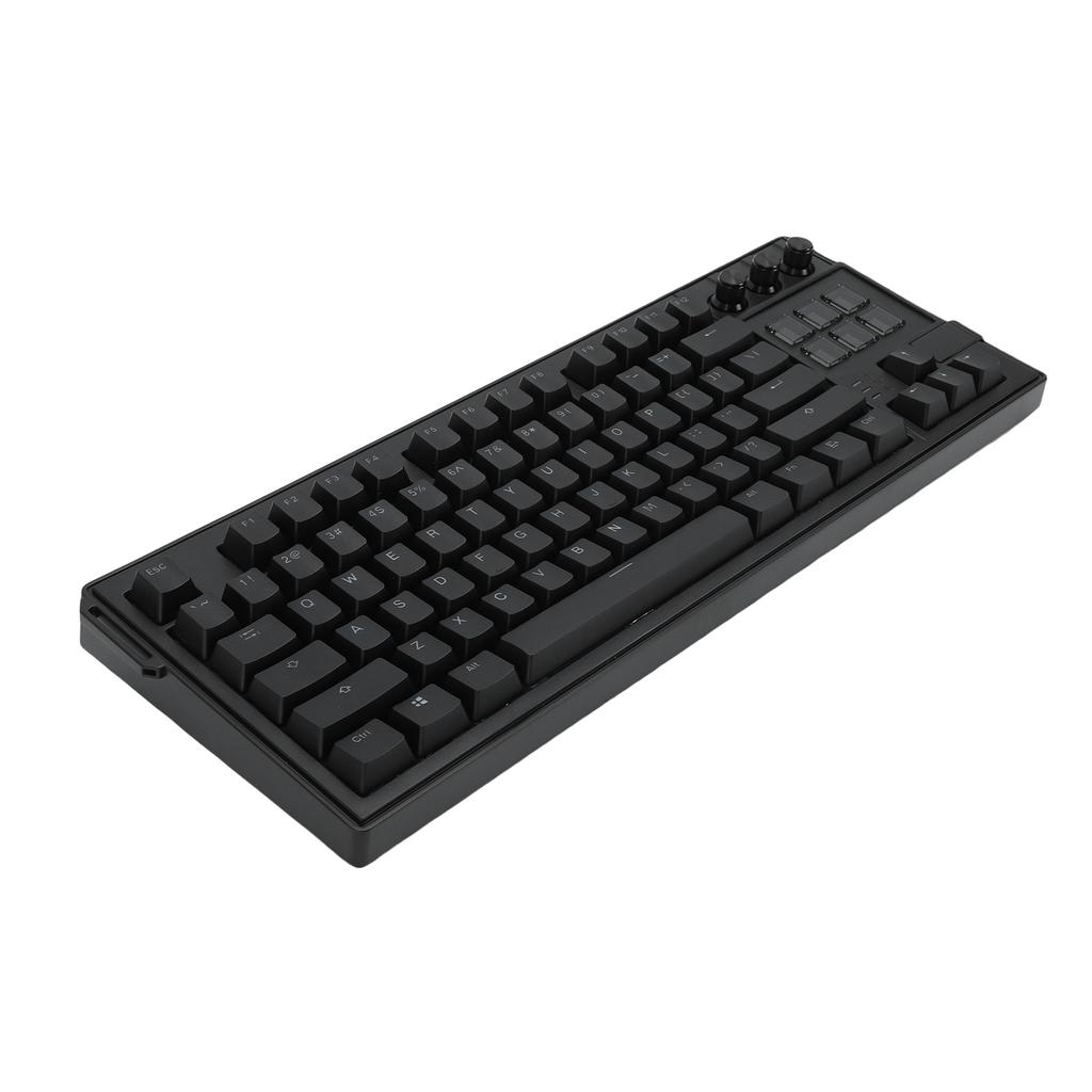 USB Wired Mechanical Keyboard 75 78 Key Layout 6 LCD Programmable Keys Red RGB Backlit Hot Swap Keyboard for PC Gaming