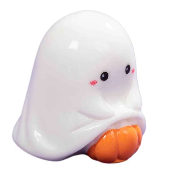 Resin Ghost Ornament Glow-in-the-dark Halloween Figurine, Mini Statue for Micro Luminous Figurine Landscape, Home Office Desk