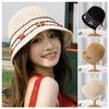 Summer Women Straw Bucket Hat Cute Cherry  Breathable Panama Fisherman Hats Outdoor Travel Beach Female Sunscreen Cap