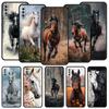 Phone Case For Samsung A56 A36 A26 A54 A52 A24 A14 A50 A70 A40 A06 A12 A22 A34 A42 A32 5G A04s A16 Cover White Horses Galloping