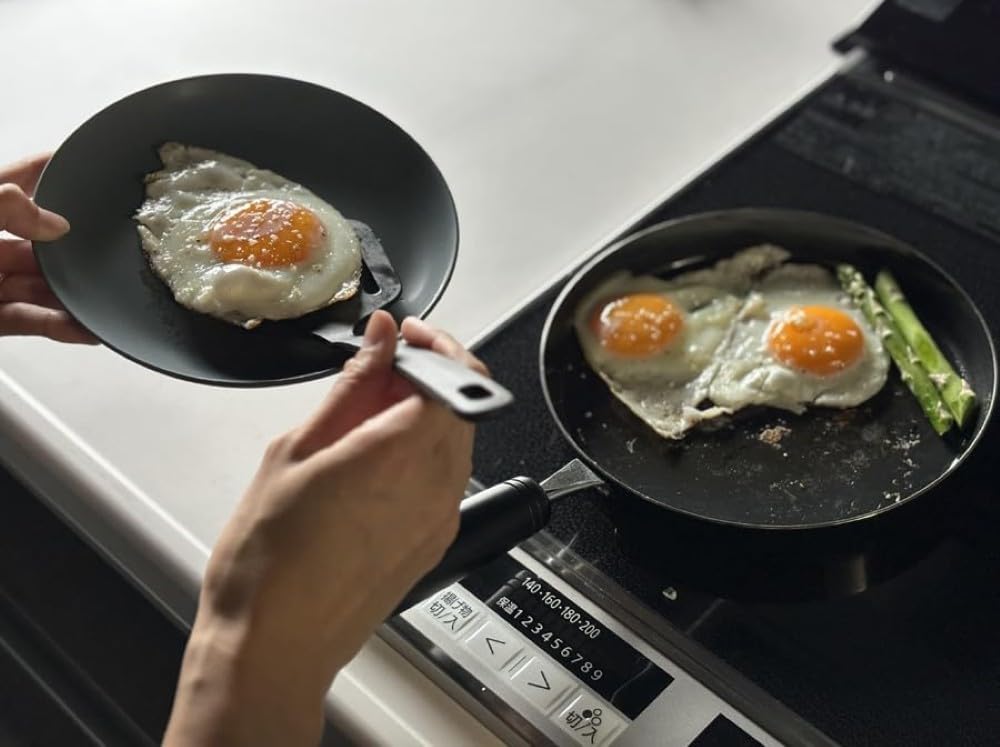 Be Worth Style Iron Fried Egg Frying Pan 20cm Made In Japan Gas IH Compatible Easy Care