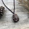 Retro Hand-carved Mahogany Long Necklace Women's Fashion Temperament Cotton and Linen Clothing Sweater Chain Accessories