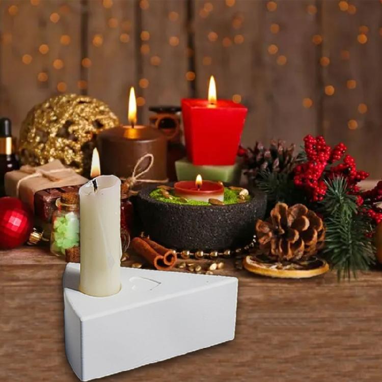 Candle Holder Silicone Molds Cheese Shape Candlestick Mould Craft Supplies Plaster Molds for Table Decorations