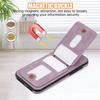 For iPhone 16 Pro Case Card Holder Kickstand Leather+TPU Phone Cover with Shoulder Strap