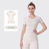 LU3.0 Women's Quick-Dry Short Sleeve Yoga Top for Fitness and Running