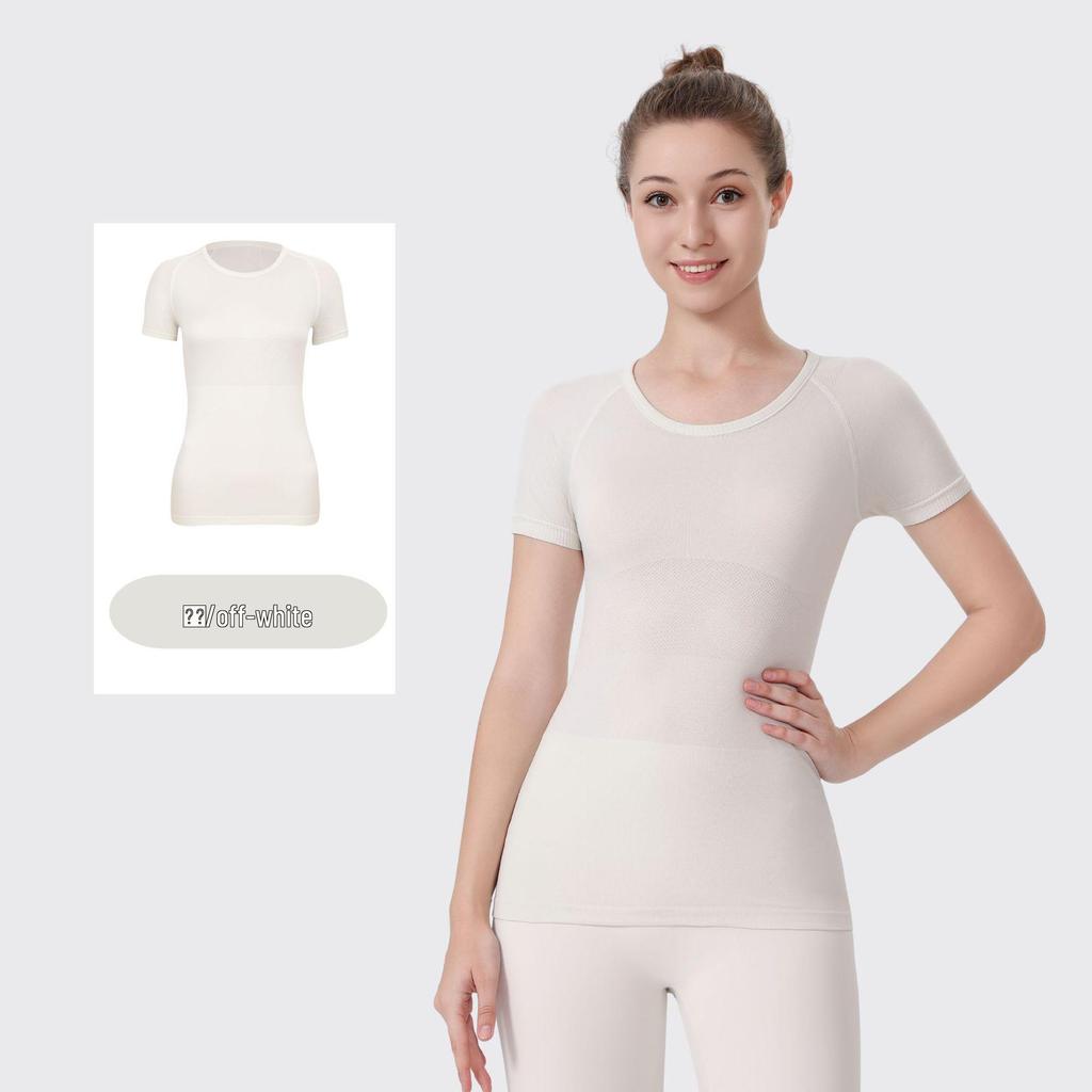 LU3.0 Women's Quick-Dry Short Sleeve Yoga Top for Fitness and Running