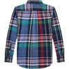 Polo Ralph Lauren Casual Shirt Plaid Cotton Oxford Embroidered Pony Logo Long Sleeve Kids Shirts 323981012-001