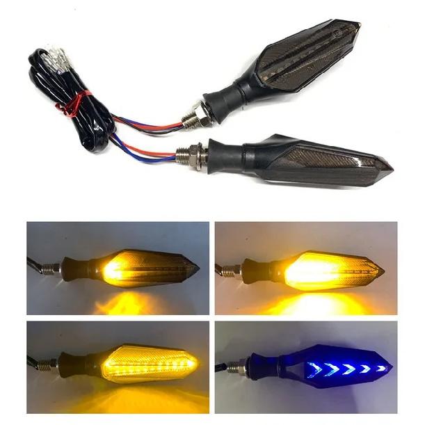 LED Bike Motorbike Direction Lights Flowing Motorcycle Turn Signal Light Motor Bike Bicycle Indicator Lamps Flashing Lights