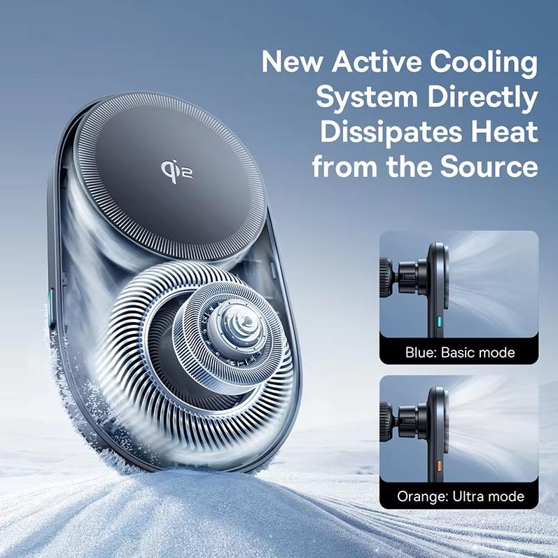 Baseus car phone holder wireless charger with magnetic suction port, car specific fast charging Qi2.0 certification, Apple