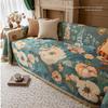 Retro Oil Painting Design Sofa Towel All Season Universal for Living Room Home Decor Tassel Sofa Cover Cloth Flowers Couch Towel