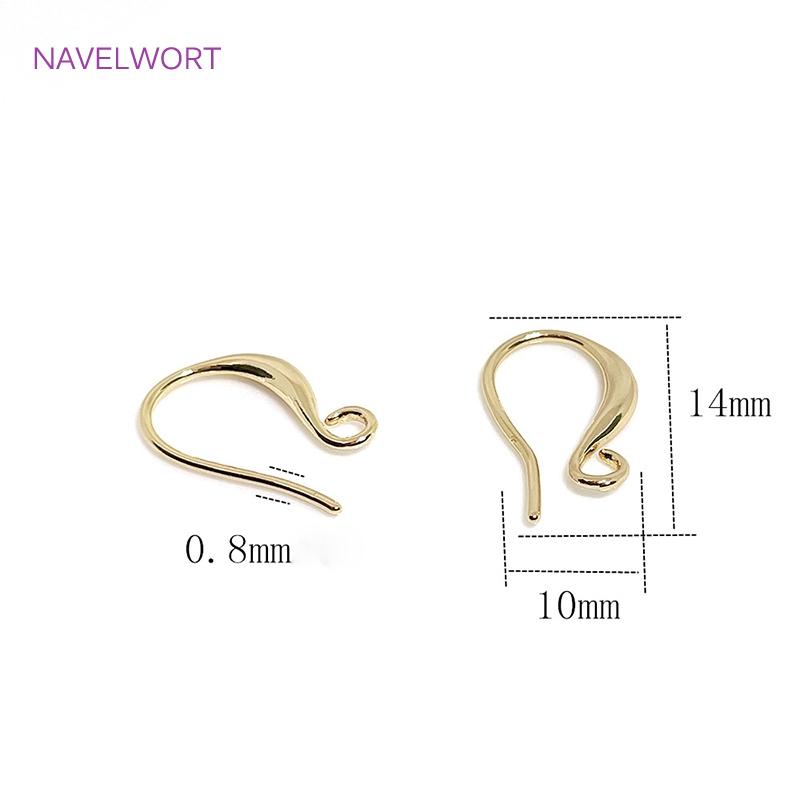 Zubehör für die Ohrringherstellung 14K Goldplattierte Ohrhaken Messing Metall Ohrdraht DIY Mode Schmuckherstellung Zubehör Großhandel