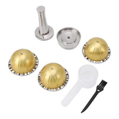 Kaffeekapselbecher aus Edelstahl mit 3 Fassungsvermögen 80 ml 150 ml 230 ml Wiederverwendbare Kaffeekapsel Metall
