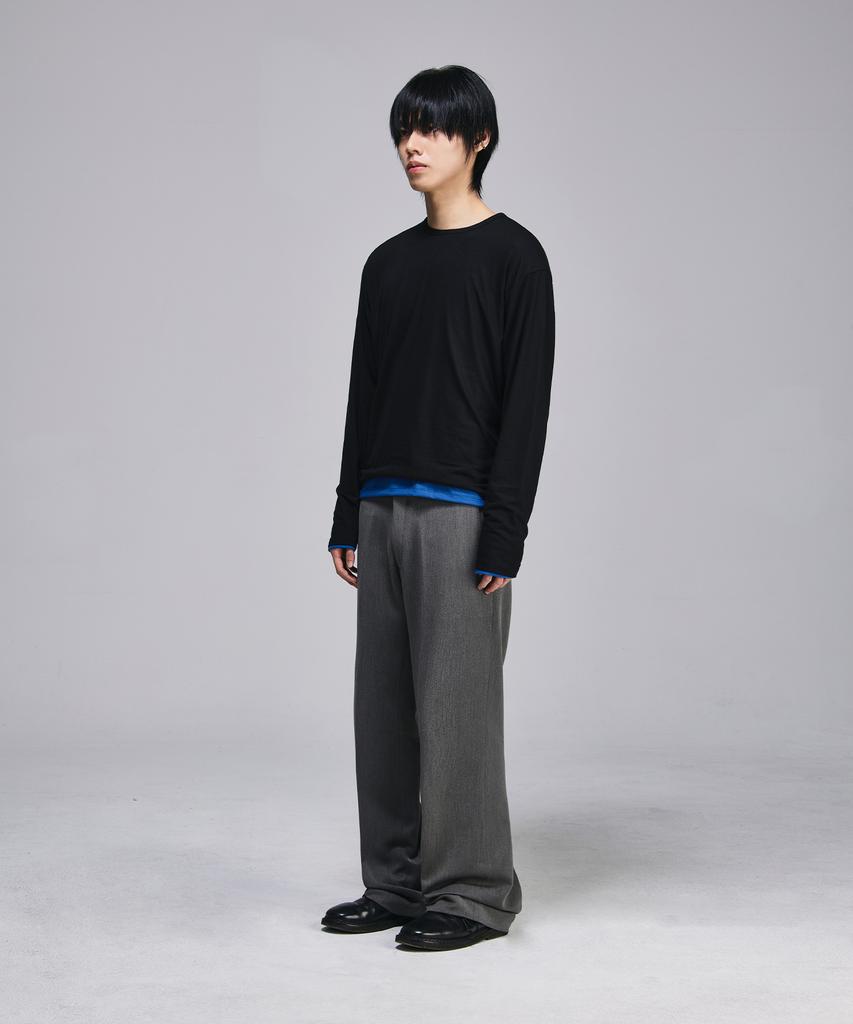SIGNATURE [Summer Fabric Added] Semi-Bootcut Slacks [Gray]