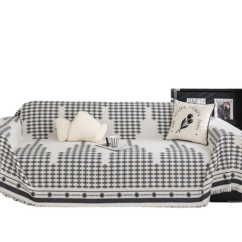 New Printed High-end Solid Color Ins Nordic Sofa Towel Full Cover Full Cover Sofa Cushion Sofa Cover Cloth Sofa Cover
