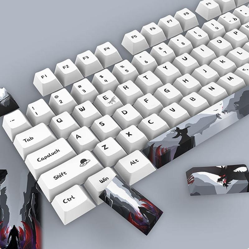 Height Keycaps for 108-Key 5-Side Dye Sublimation PBT Mechanical Keyboard Keycap Fit For 61 64 84 87 96 98 Keypad