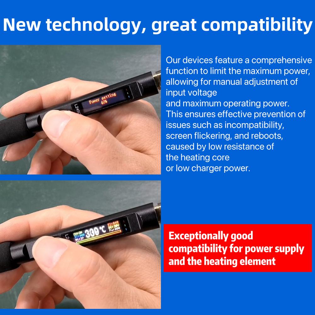 PD100W Digital Smart Soldering Iron Adjustable Temperature Electric Soldering Irons Fast Heat Electric Solder Iron Repair Tools